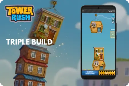 Tower Rush Temple Floor bonusvåning med höjd multiplikator